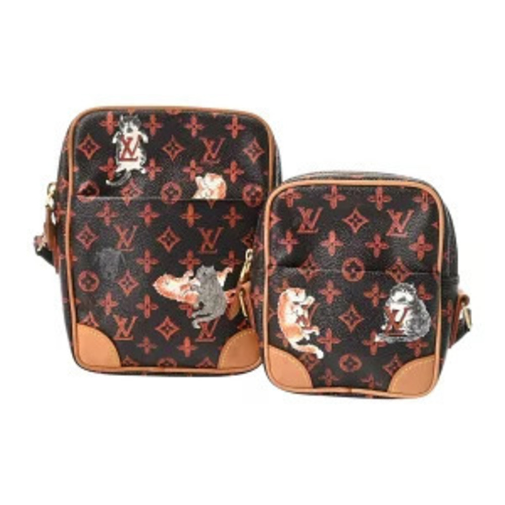 Louis Vuitton Catgram Panam Set Monogram Canvas Shoulder Bag Orange Brown